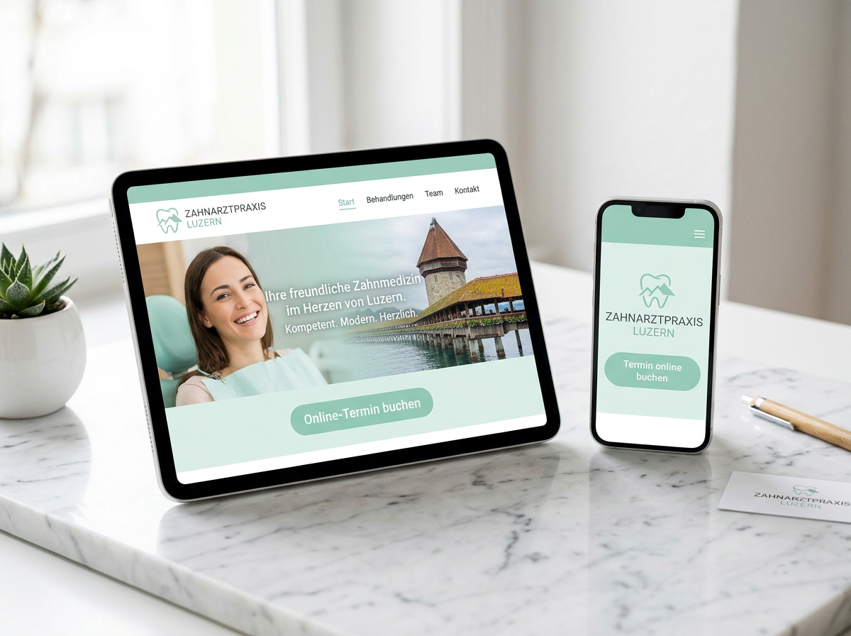 Website von Zahnarzt Luzern